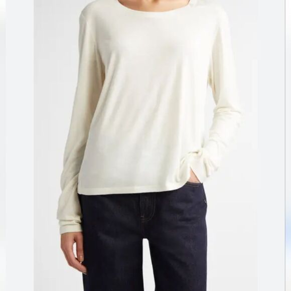 LouLou Studio Ribbed Long Sleeve Top S - Picture 1 of 9